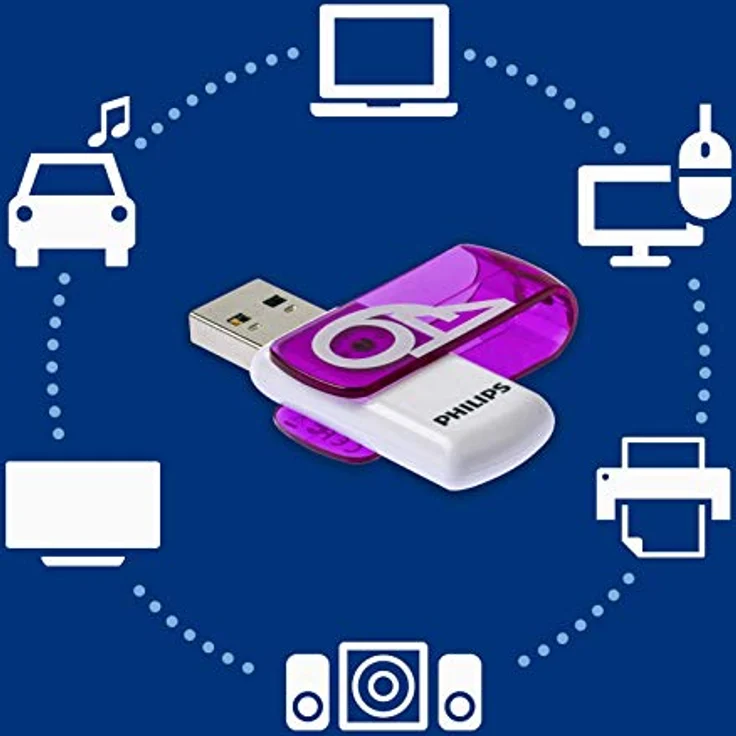 Philips USB 2.0 64GB Vivid Edition Purple 2-Pack  – Bild 5