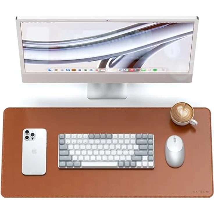 Satechi Vegan-Leather Premium Desk (XL), Mausmatte aus umweltfreundlichem Material, braun – Bild 1