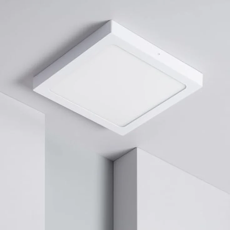 LEDKIA LIGHTING LED Deckenleuchte 24W Eckig 300x300 mm Aluminium für Wohnzimmer, Küche, Schlafzimmer in silber – Bild 1