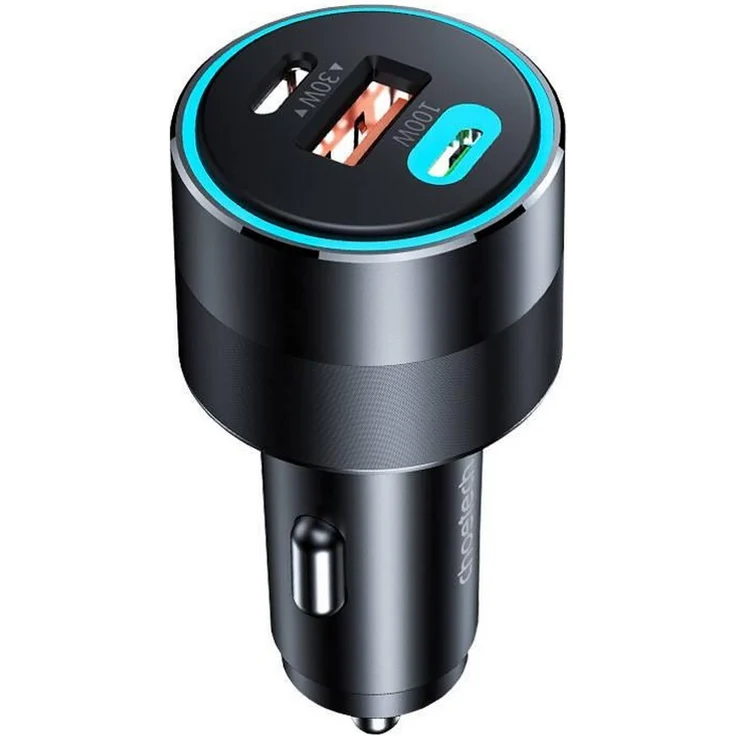CHOETECH TC0011, Schnelles Autoladegerät 130W mit 2x USB-C + USB-A, schwarz