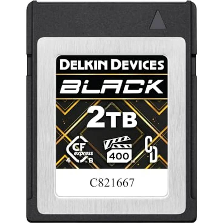 Delkin BLACK CFexpress™ Type B 4.0 VPG400, 2 TB Speicherkarten mit 3220 MB/s Schreib- und 3700 MB/s Lesegeschwindigkeit für 8K-Videoaufnahmen – Bild 1