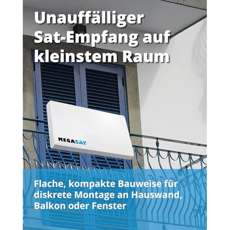 Megasat Flachantenne H30D Single Profi-Line inkl. Fensterhalterung – Bild 4