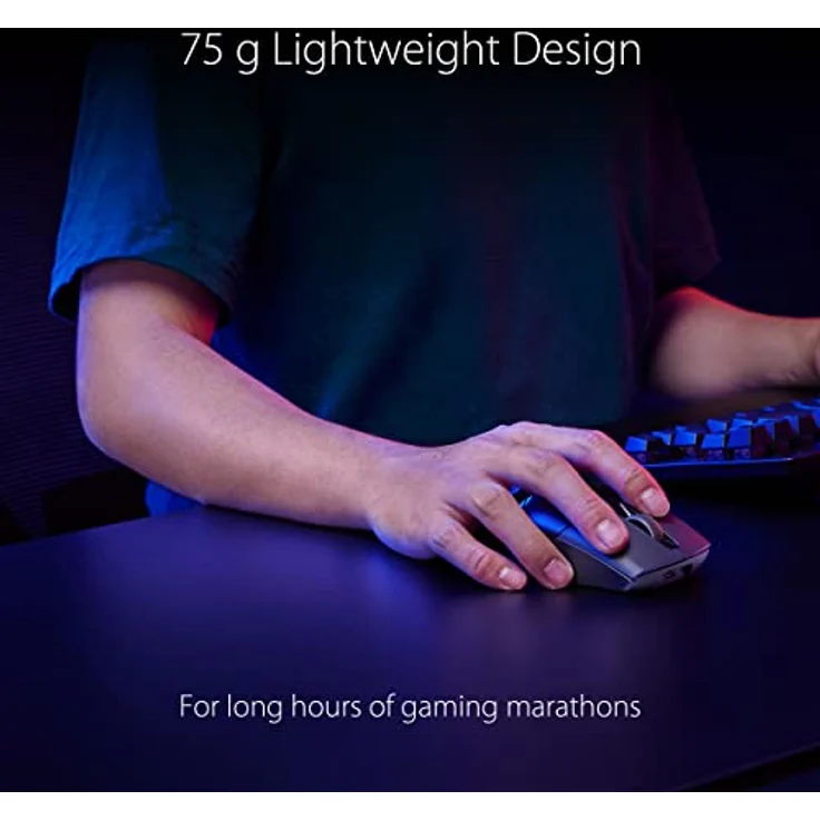 ASUS ROG Keris Wireless AimPoint RGB Gaming Maus (2,4 GHz RF, Bluetooth, USB) – Bild 4