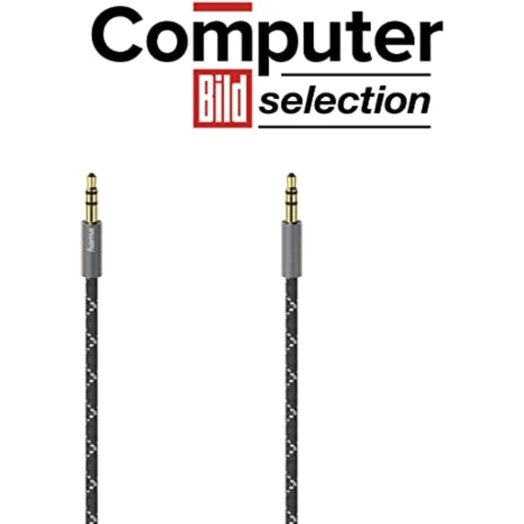 Hama Audio-Kabel, 3,5-mm-Klinken-St. - St., Stereo, Metall, vergoldet, 1,5 m – Bild 2