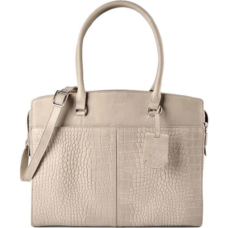 Burkely Cool Colbie Aktentasche, Leder 40 cm mit Laptopfach, grau