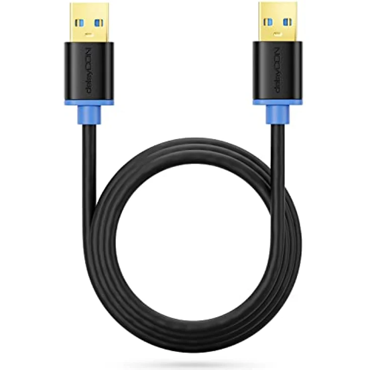 deleyCON 2m USB 3.0 Super Speed Kabel Schwarz/Blau - Übertragungsraten bis zu 5 Gbit/s – Bild 5