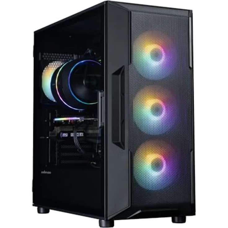 Zalman I3 NEO V2 BLACK, Midi Tower PC mit gehärtetem Glas, ATX/Mini-ITX, Schwarz, 3x 120 mm Lüfter – Bild 8