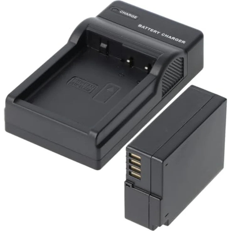 AccuCell USB Ladegerät kompatibel für Panasonic DMW-BLC12, DMW-BLC12E, DMW-BLC12PP, DMC-GH2, flache Bauform < 2,3cm, inklusive Micro-USB-Kabel, Status-LED – Bild 3