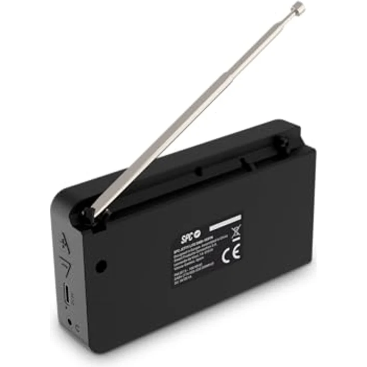 SPC Jetty Lite DAB+, Tragbares Radio mit DAB+/UKW RDS, 80 Speicherplätzen, 2,4" TFT-Farbdisplay, Bluetooth, Kopfhörerbuchse, Akku bis zu 7h, Wecker und Snooze - Schwarz – Bild 4