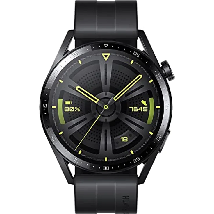 Huawei Watch GT 3 46mm Active-Version, Persönlicher Trainer, Pulsometer, 1,43" AMOLED, Bluetooth Verbindung, Schwarz, 55028445