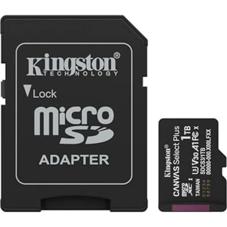 Kingston Canvas Select Plus microSD Speicherkarte 1TB microSDXC Gen3 150MB/s A1 mit SD Adapter – Bild 1