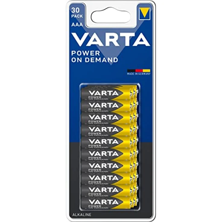 VARTA Batterien AAA, 30 Stück, Power on Demand, Alkaline, 1,5V, Vorratspac, smart, flexibel, leistungsstark, ideal für Computerzubehör, Smart Home Geräte, Made in Germany [Exklusiv bei Amazon] – Bild 2