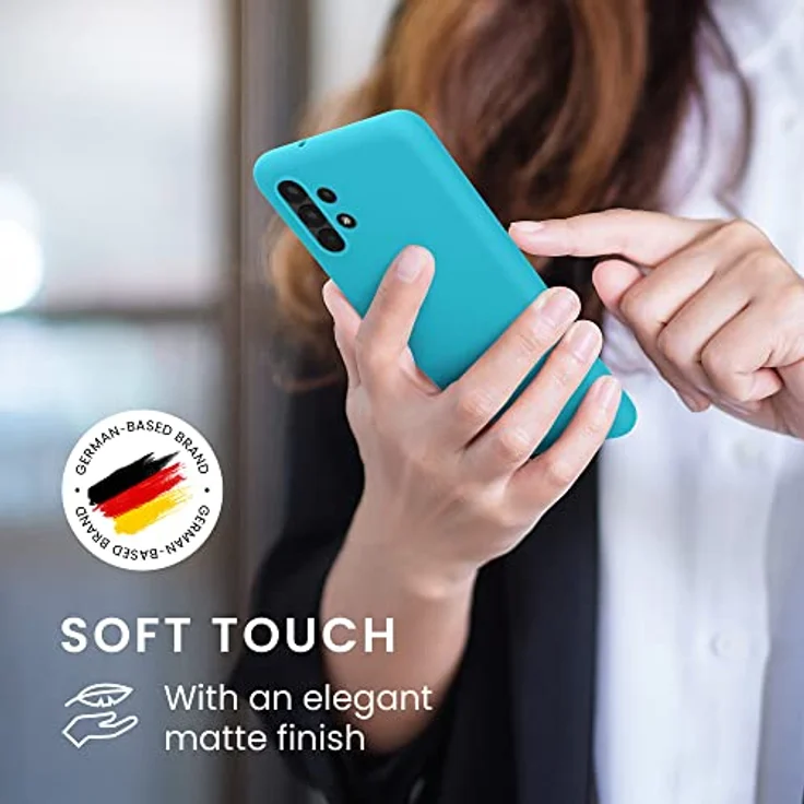 kwmobile Handyhülle für Samsung Galaxy A13 4G - TPU Case in Cool Glacier, flexibel mit kabellosem Laden, rutschfester Gummierung – Bild 4