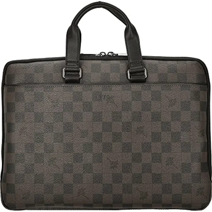 Joop! Businesstasche Cortina Piazza Janus Seal Brown, Laptop Sleeve mit extra Polsterung, modernem Karo-Design