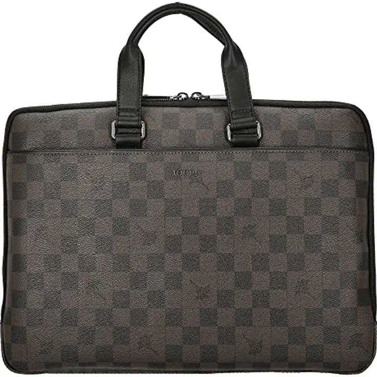 Joop! Businesstasche Cortina Piazza Janus Seal Brown, Laptop Sleeve mit extra Polsterung, modernem Karo-Design – Bild 1