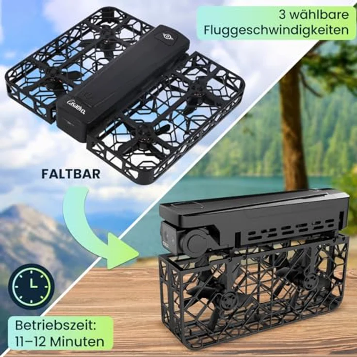 Casativo Duall-Full-HD Kamera Drohne faltbar mit 4,5" FPV, 120 m Reichweite, 25 Minuten Flugzeit, 1280 x 720 Auflösung – Bild 6