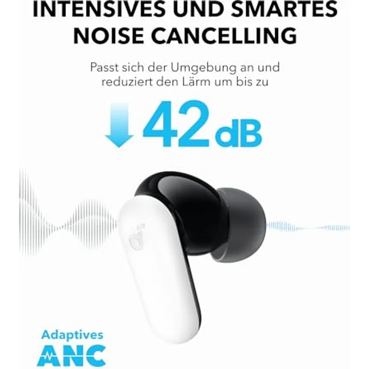 Anker Soundcore P30I Weiß (ANC, 8 h, Kabellos), Kopfhörer, Weiss – Bild 3