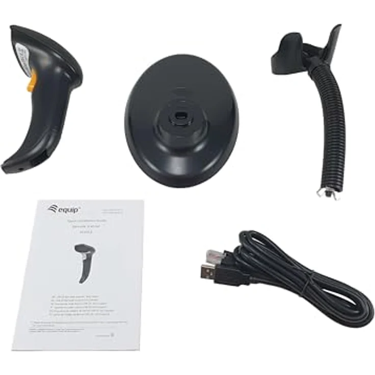 equip Barcode Handscanner Laser Kabel USB, Barcode-Scanner, Schwarz – Bild 6