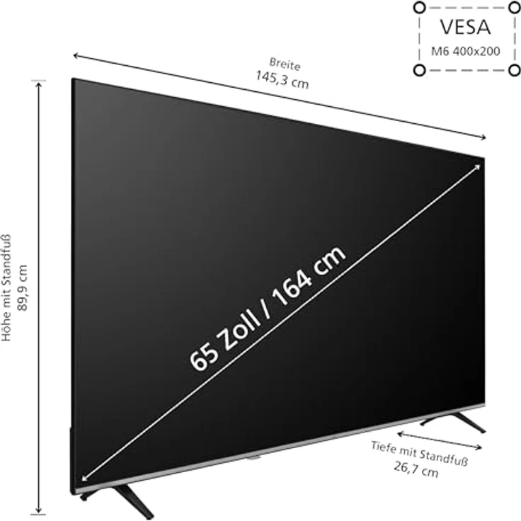 JVC LT-65VU7555, 65 Zoll Smart TV Powered by TiVo, 4K UHD mit Dolby Vision HDR, Dolby Atmos, Triple-Tuner und LED – Bild 3