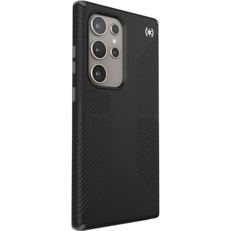 Speck Presidio 2 Grip Schutzhülle für Samsung Galaxy S24 Ultra, fall- und kameraschutz, stoßdämpfend, kabelloses Laden, hygienische Oberfläche, schwarz – Bild 3