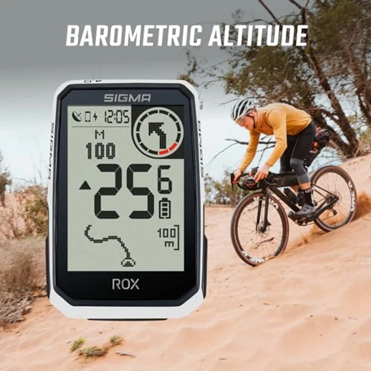 SIGMA ROX 4.0 Endurance White, GPS Fahrradcomputer mit 41h Akkulaufzeit, 30 Funktionen wie Re-Routing und Höhenmessung, E-Bike Kompatibilität, ANT+ und BLE, werkzeuglose Montage und USB-C – Bild 5