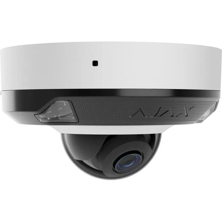 Ajax DomeCam Mini, IP-Sicherheitskamera mit 5MP und 2,8 mm, Hybride Beleuchtung, Wetterfest, Weiß