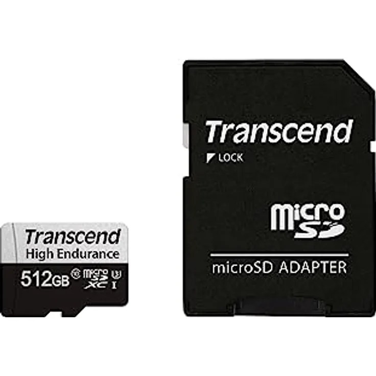 Transcend 512GB microSD mit Adapter UHS-I U3 High Endurance TS512GUSD350V