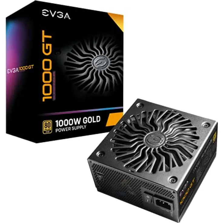 EVGA Supernova 1000 GT, 80 Plus Gold 1000W, Fully Modular, Auto Eco Mode with FDB Fan, 10 Year Warranty, Includes Power ON Self Tester, Compact 150mm Size, Power Supply 220-GT-1000-X2 (EU) - Preisvergleich
