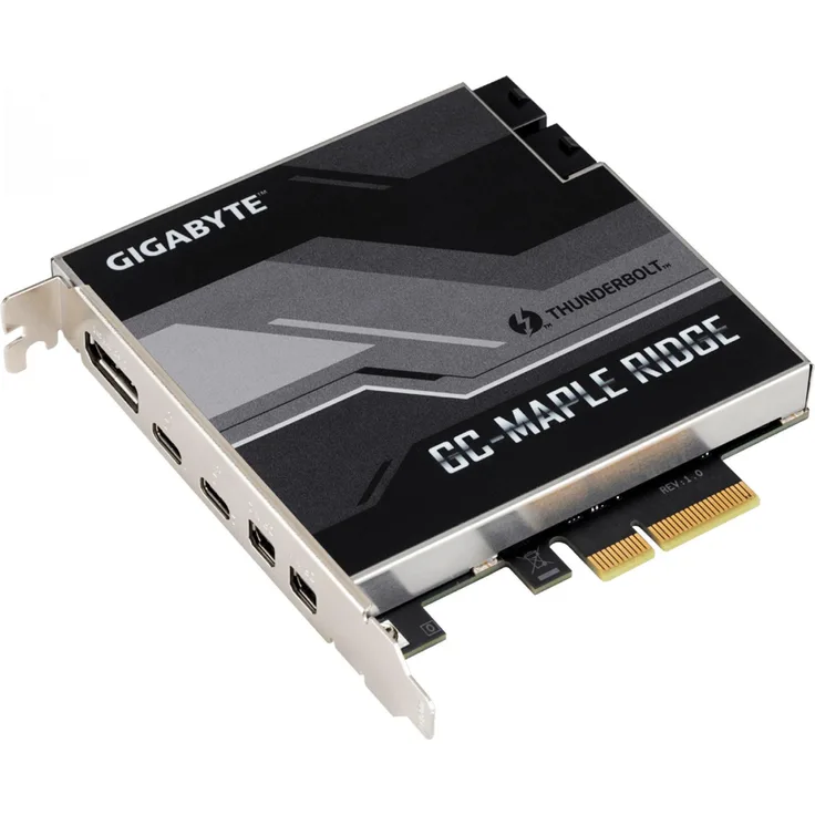 Gigabyte GC-Maple Ridge, Netzwerkkarte PCI Express 3.0 x4 mit Thunderbolt 4 Unterstützung, bis zu 40 Gbit/s, Schwarz