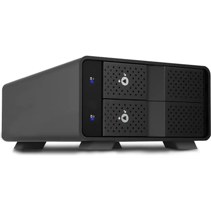 Fantec MB-X2U31H 2x 3,5" Gehäuse, robustes Aluminium mit USB 3.2 Gen. 2, RAID-Unterstützung, schwarz