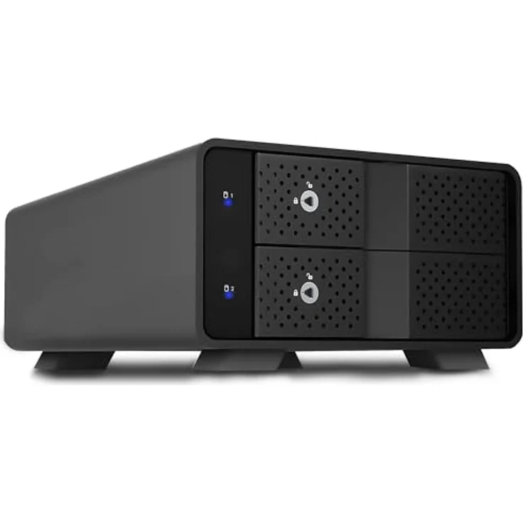 Fantec MB-X2U31H 2x 3,5" Gehäuse, robustes Aluminium mit USB 3.2 Gen. 2, RAID-Unterstützung, schwarz – Bild 1