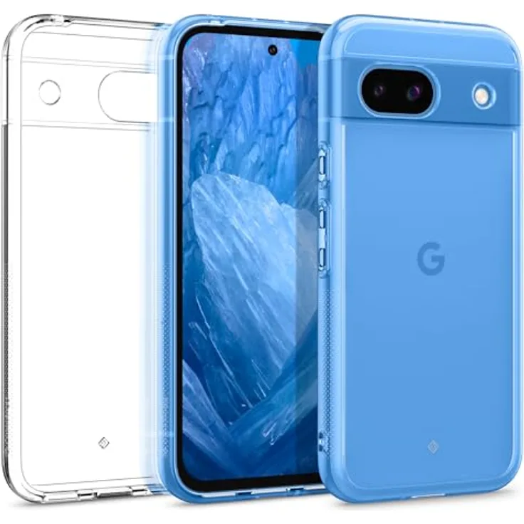 Caseology Capella für Google Pixel 8a Hülle [kristallklar] Fallschutz in Militärqualität, seitliche Griffmuster - Crystal Clear