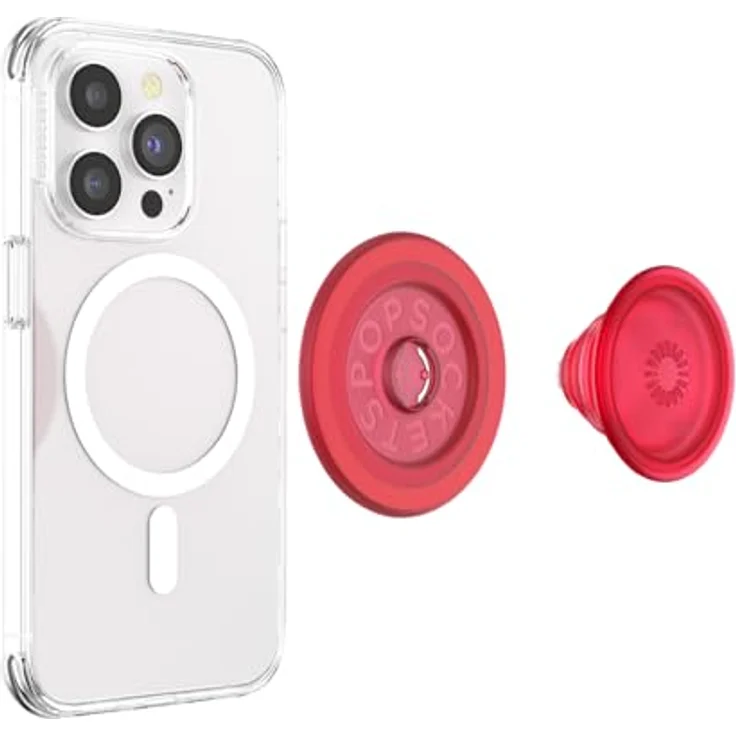 PopSockets Phone Grip for MagSafe mit Kickstand, MagSafe-Adapterring, sicheres Halten für iPhone MagSafe-Hüllen - Blanchette Red – Bild 4