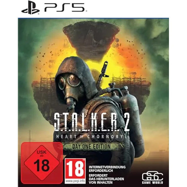 PLAION S.T.A.L.K.E.R. 2: Heart of Chornobyl Day One Edition für PlayStation 5, Open-World Action-Spiel mit immersiver Simulation und Horrorelementen