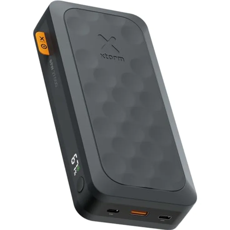 XTORM FS5271 Fuel Series 5 27.000mAh, Laptop Powerbank mit LED Display, 67W Leistung, 2X USB-C Power Delivery, Quick Charge 3.0, Luftfahrttauglich, Klein Aber stark, langlebiges Material, Schwarz