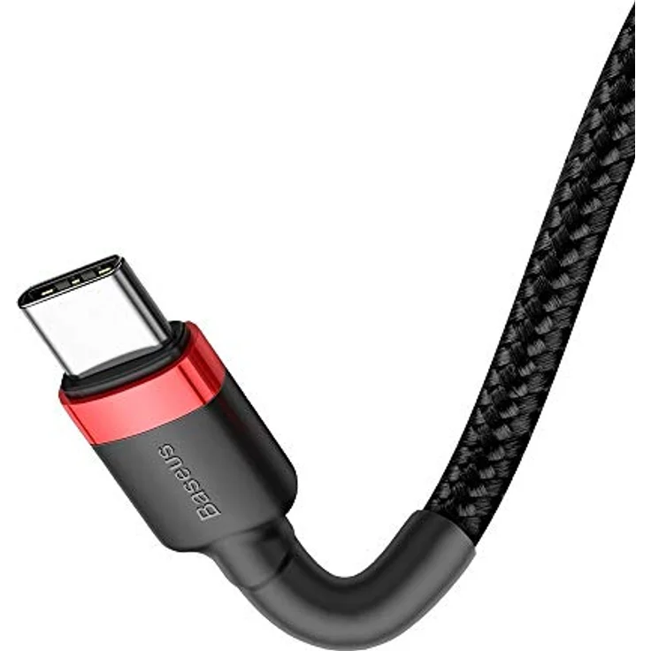 Baseus Cafule Kabel, strapazierfähiges USB-C PD 60W, 2m, schwarz-rot, mit Quick Charge 3.0 und Datenübertragung 480 Mbit/s – Bild 6