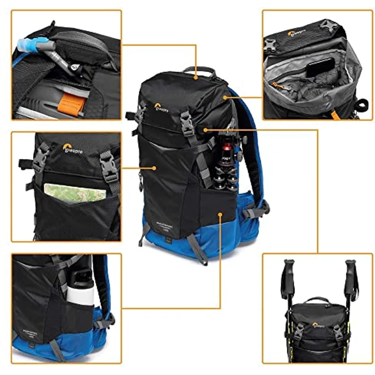 Lowepro PhotoSport BP 15L AW III, Wander Kamerarucksack für Spiegellose, Blau un Schwarz, kompatibel mit Sony α6000 – Bild 2
