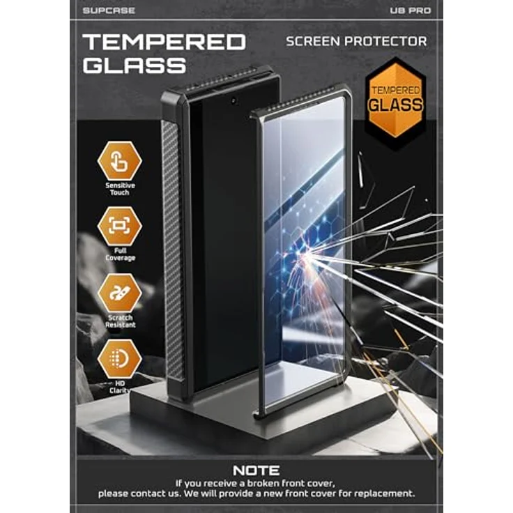 SUPCASE Galaxy Z Fold 7 Hülle (UB Pro) mit integriertem gehärteten Glasschutz, robustem Scharnierschutz und Ständerfunktion, Schwarz – Bild 5