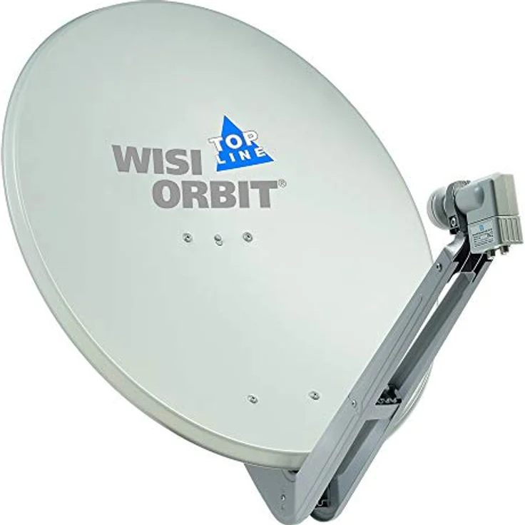 WISI Orbit Topline Satelliten Offset-Antenne OA85G in Lichtgrau ? 85cm Reflektor aus Aluminium mit 40mm LNB-Halterung, Feedarm und Mastschellen ? Komplette Sat Antenne mit Montagezubehör – Bild 4