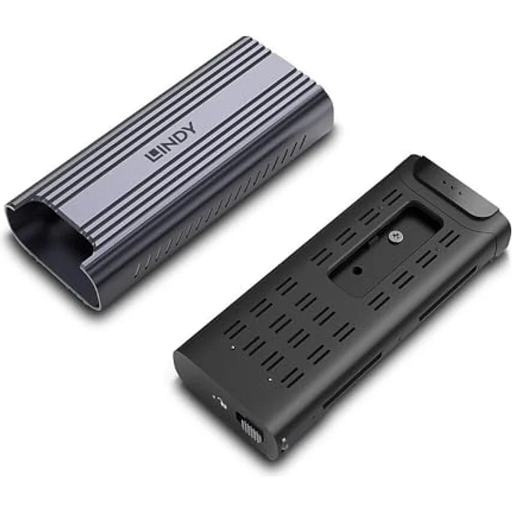 LINDY 43394 USB4 NVMe M.2 SSD Gehäuse, Aluminiumgehäuse mit effektiver Wärmeableitung, bis zu 40Gbit/s Datentransferraten – Bild 3