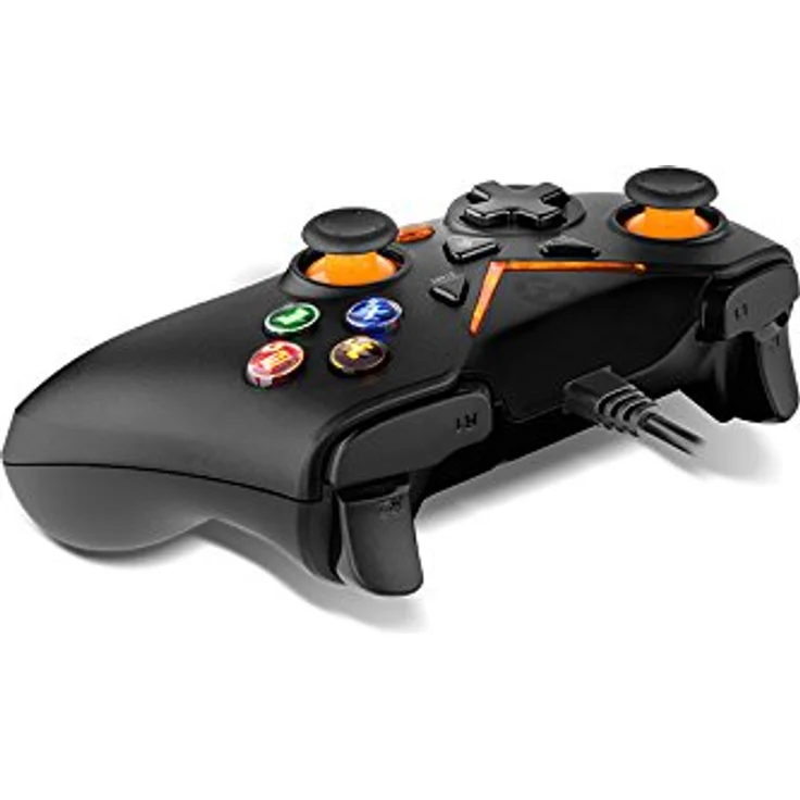 KROM Gamepad KEY -NXKROMKEY- Kabelgebundenes Gamepad, X-input und Direct - Input, Joystick und analoge Trigger, Turbofunktion, kompatibel mit PC, Playstation 3 und Android 4,2, Schwarz – Bild 5