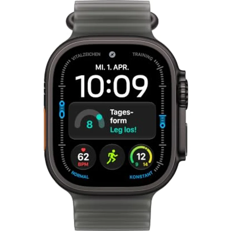 Apple Watch Ultra 4 Cellular 49mm, Schwarz Titan Case, Haltransparente Schwarz Ocean Band, S11 Chip, Präzises Dual-Frequenz GPS, Unfall- und Sturzerkennung – Bild 2