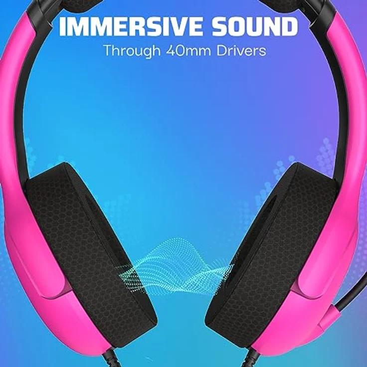 PDP LLC AIRLITE Wired Headset Nebula Pink, Over-ear Gaming-Headset mit 40-mm-Treibern und Geräuschunterdrückungsmikrofon – Bild 2