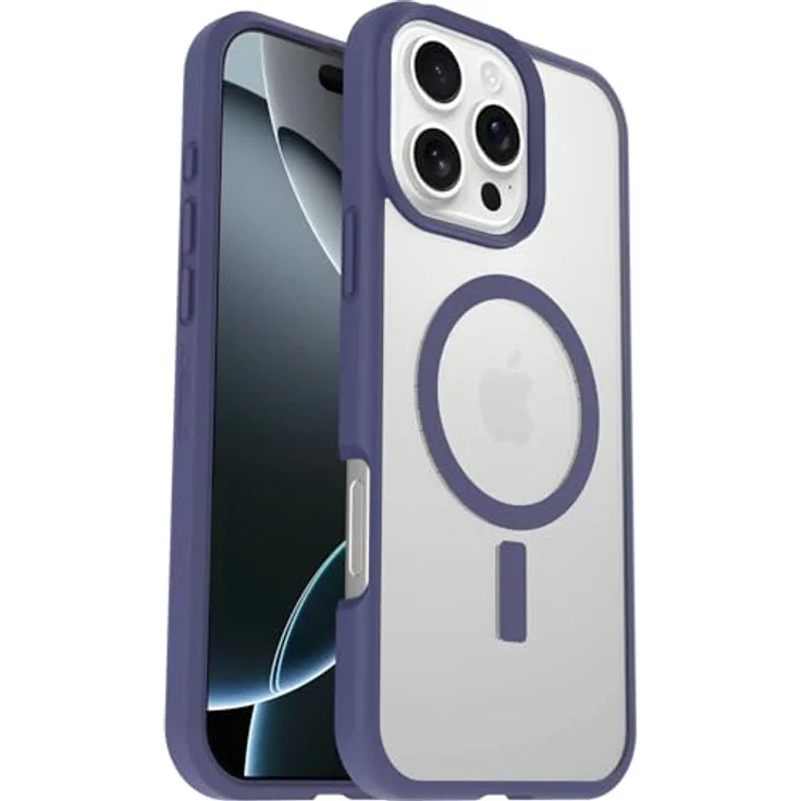 OtterBox Sleek Series MagSafe Hülle für iPhone 16 Pro Max, stoßfest, sturzsicher, transparent/lila, ohne Einzelhandelsverpackung – Bild 3