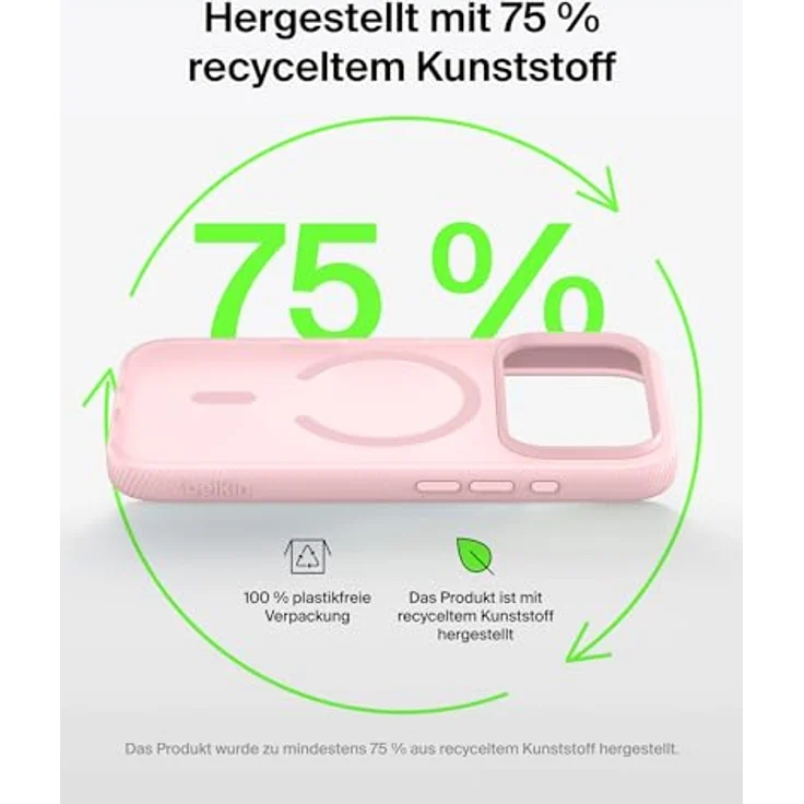 Belkin Grip Magn. Schutzhülle iPhone 17 Pro, Stoßschutz bis 2m, strukturierte Oberfläche, pink – Bild 8