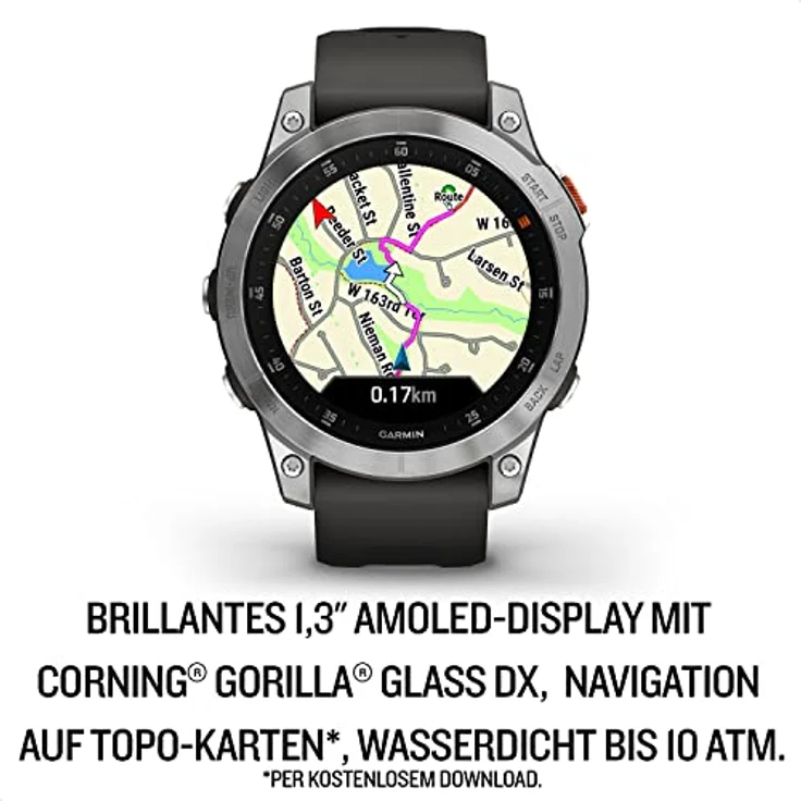 Garmin Fenix 7 - GPS-Multisport-Smartwatch mit 1,3" Farbdisplay, TOPO-Karten, 16 GB Speicher, über 60 Sport-Apps, Garmin Music, Garmin Pay, wasserdicht bis 10 ATM – Bild 2
