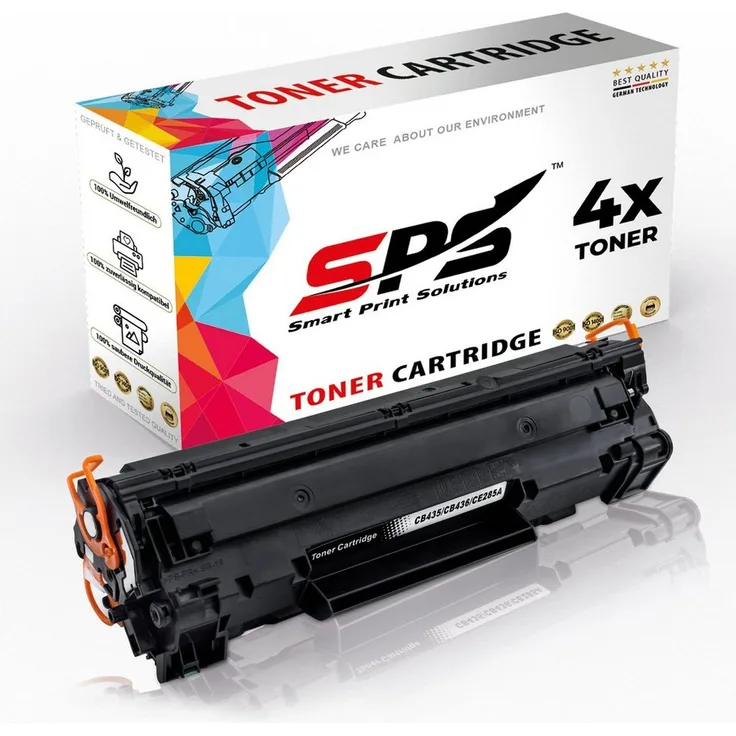 SPS Tonerkartusche 4x 85A CE285A Schwarz, Kompatibel für HP Laserjet Pro M1212NF, Druckleistung 2000 Seiten