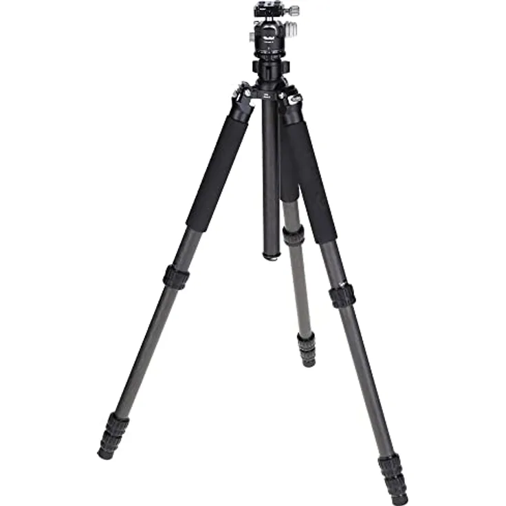 Rollei Rock Solid Beta Mark III inkl. Rollei Stativkopf T5S MK III, sehr Robustes, professionelles Dreibeinstativ mit 360° Kugelkopf und 22KG Traglast., schwarz