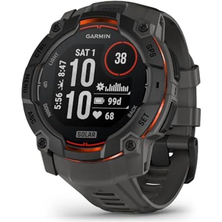 Garmin Instinct 3 50 Mm Solar Watch One Size, GPS-Smartwatch mit Solar-Ladungsobjektiv, robustes Design und Gesundheitsüberwachung – Bild 1