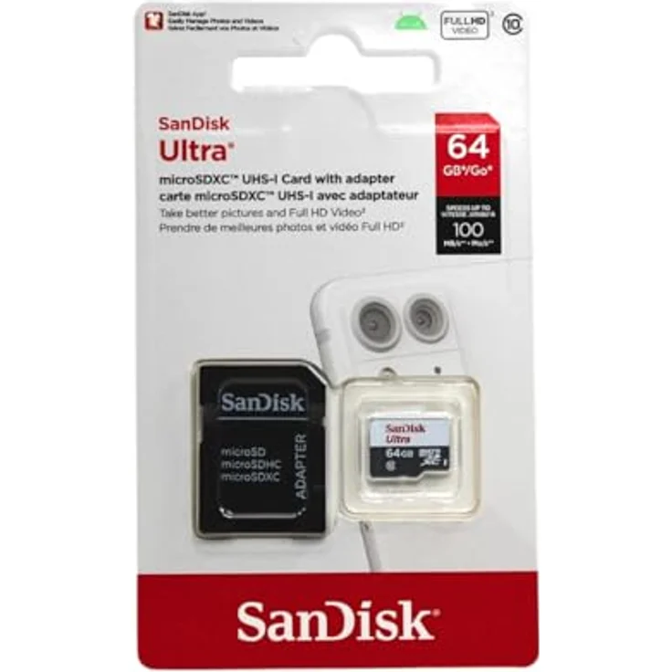 SanDisk Ultra Android microSDXC 64GB bis zu 48MB/Sek, Class 10 Speicherkarte + SD-Adapter – Bild 2